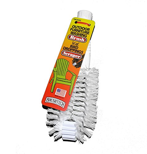 Brushtech Outdoor Washing Brush with Bird Droppings Scraper