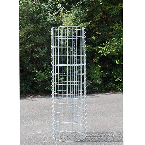 Gabionen-Säulen, Steingabionen, Steinkorb, Gabione, Säule (Ø35 cm H:120 cm)