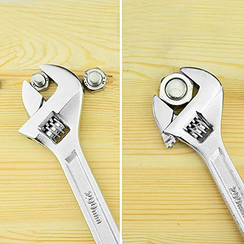Universal Socket Wrench Set 1/4"-3/4"(7mm-19mm) Double End Adjustable Wrench Multi-functional Universal Ratchet Socket with Wrench Power Drill Adapter 3PCS Professional Repair Handyman Tool