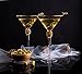 Trinkware Set of 2 Stemmed Martini Glasses - Rhinestone