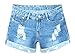 Generic Womens Casual Loose Fit High Rise Jeans Pants Light blue XL
