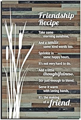 Lela Ollie Friends Wood Plaque Inspiring Quotes 6 X 9 Inches