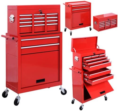 Tamsun Removable Top Chest Box Rolling Tool Storage Cabinet Sliding