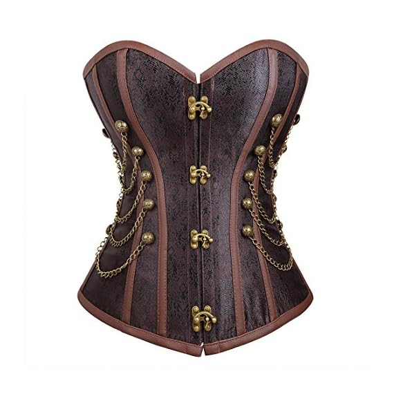 Bluland-Womens-Steampunk-Gothic-Corset-Overbust-Bustiers
