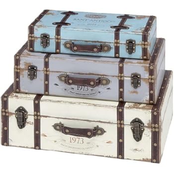 Amazon.com: SLPR Decorative Suitcase with Straps (Set of 2 ...