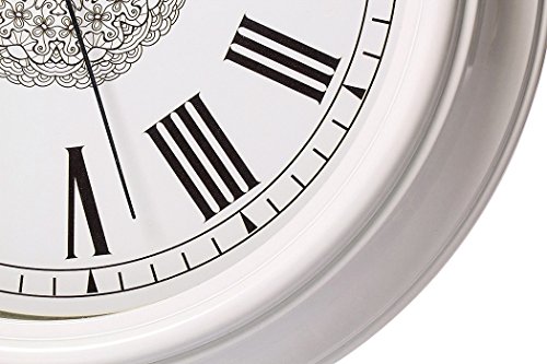 Bien-Zs Silent Non-ticking Round Wall Clocks 12 Inch Decorative Battery Operated Roman Numeral Wall Clock for Home Kitchen Living Room White - Thumbnail 4