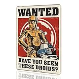 Wall Sign Star Wars Wanted Have You Seen There Droids Poster Wall Art Decor Home