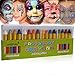 UVEEFUN 16 Colors Face Paint Crayons Face and Body Paint Sticks Body Tattoo Crayons - Halloween Makeup