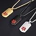 LMXXV Customize Horizontal Engraved Medical Alert ID 316L Stainless Steel Dog Tag Pendant Necklace for Men Boy