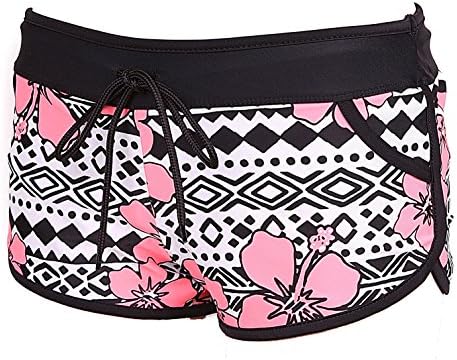 Nassau Sports Women's Summer Board Shots Swim Trunk Medium Pink Floral