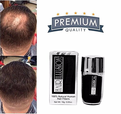 Hair illusion human hair fibers not synthetic spray, da…