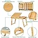 Folding Laptop Desk, Bamboo Notebook Table Dorm Desk, Bed Desk Bed Serving Tray Breakfast Table Foldable Coffee Tea Table Portable Bamboo Laptop Stand with 5 Tilting Top Angles & Drawerthumb 2