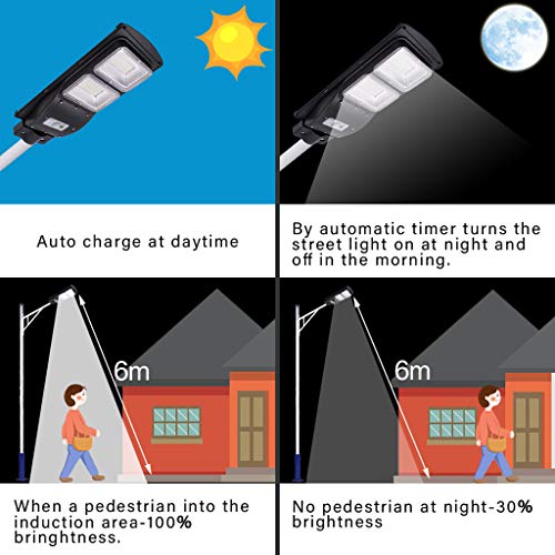 ❤Ywoow❤❤ , 60W LED Solar Street Light PIR Motion Sensor Wall Timing Lamp+Remote - Thumbnail 3