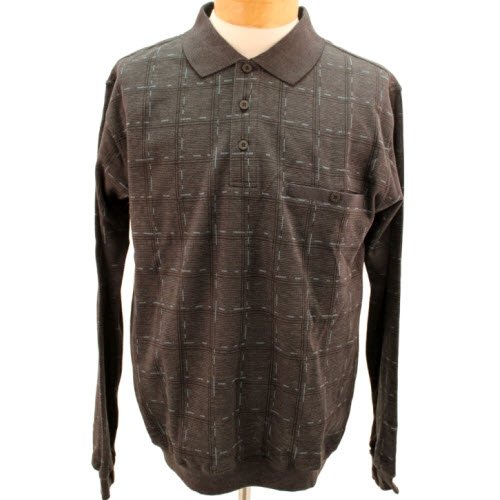Safe Harbor Allover Long Sleeve Banded Bottom Shirt