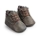 Voberry Toddler Baby Boy's Leather Sneaker Shoes Lace up Snow Boots Warm (12~18 Month, Dark Gray)