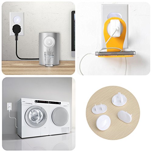 Outlet Plug Covers,50pcs Electric Outlet Plug Covers Child Proof Safety Plug Protector Socket Cover Caps (25pcs 2-prong Outlet Covers + 25pcs 3-prong Outlet Covers) - Thumbnail 6
