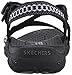 Skechers Women's Reggae Kooky Flat Sandal,black/grey,7 M US