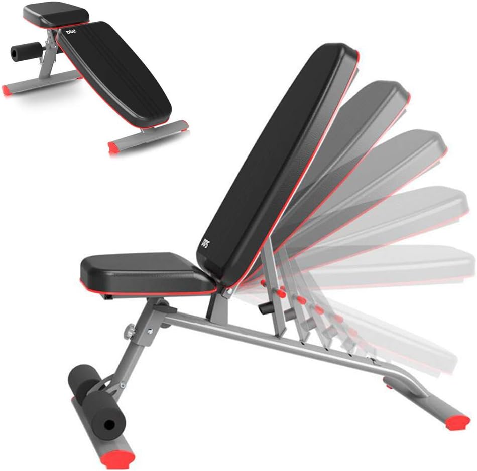 Grist CC Adjustable Weight Bench Utility- Workout Bench for Full Body Exercise Bench Ab Abdominal Exercises