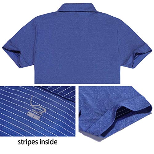 image for EAGEGOF Regular Fit Men's Performance Polo Shirt Stretch Tech Golf Shi
