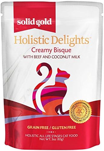 Discontinued By Manufacturer: Solid Gold Holistic Delights Wet Cat Food, Beef, 3Oz 12 Count