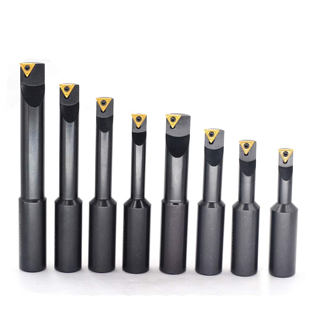 8 Pieces/Set 90 Degree Boring Bars with Indexable Carbide Inserts 4 pcs