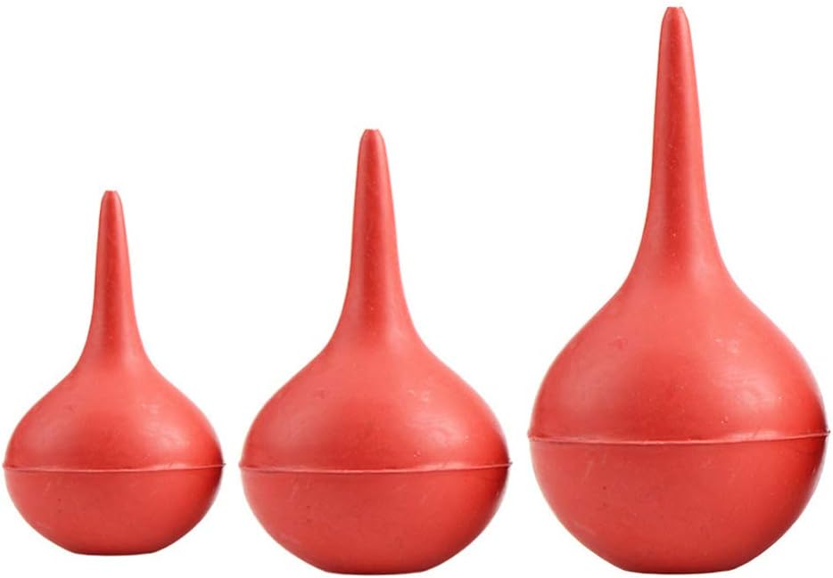 Healifty 3pcs Ear Syringe Bulb Nasal Aspirator Ear Washing Rubber Suction Sucker Squeeze Bulb 30ml 60ml 90ml