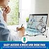 Invero® Mini USB 4-Inch Tilting Desktop Cooling Fan with Metal Shell and Aluminium Blades ideal for Home, Office…