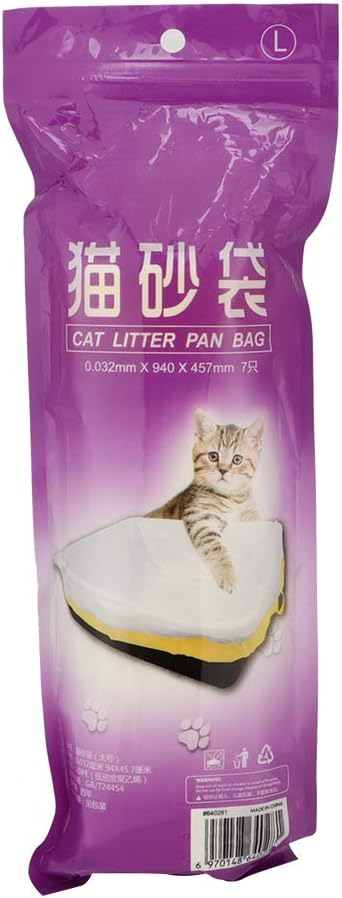 Cat Litter Pan Bags,2 Packs Cat Litter Box Liners Cat Litter Pan Bags with Drawstring Pet Cat Supplies(L) - Image 5