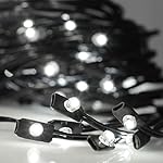 9ft 8-rib Offset Patio Umbrella Solar String Lights Cool White