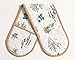 100% Cotton Double Oven Glove/Mitt, 7.5 - inch by 35 - inch Designed in France VERDURE Collection by Mayfair Linen