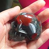 Hand Carved Natural Gemstone Carving Skull Statue Figurine Collectible 1.9