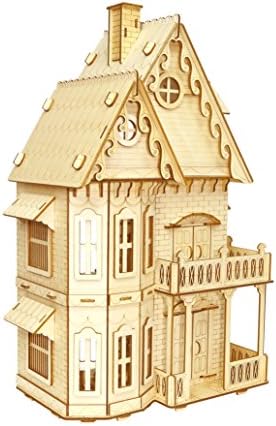 Gothic House Model 3D Wooden Puzzles DIY Safe Assembly Constructor Kit