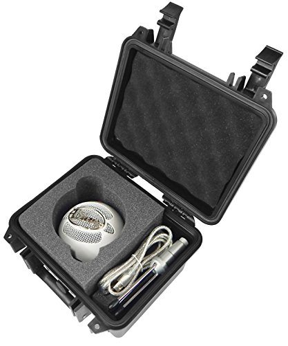 Casematix blue snowball microphone carry case – water…