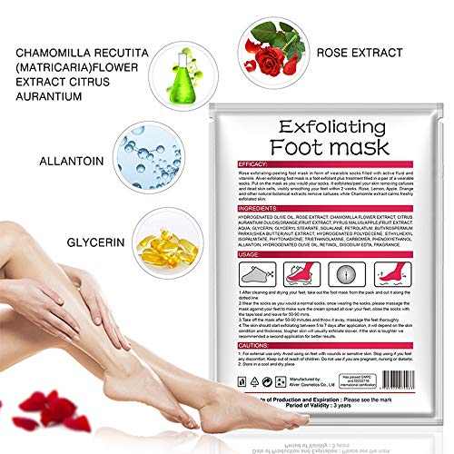 Clearance Sale!UMFun Remove Dead Skin Foot Mask Peeling Cuticles Heel Feet Care Anti Aging Foot Mask (A)