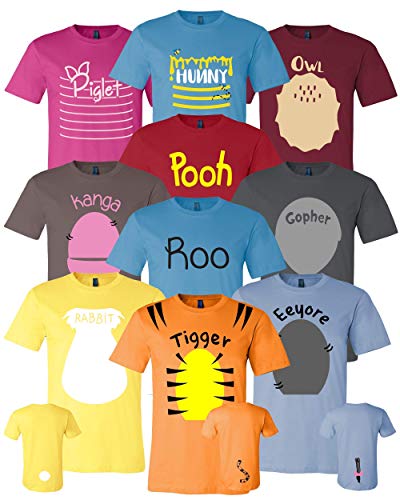 Group Winnie The Pooh Costumes - Pooh & Friends Inspired Shirt Adult