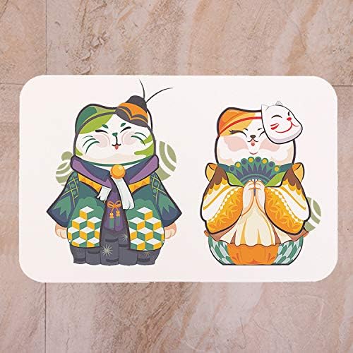 YFXGSTLI Japanese Style Cat Diatomite Pad Bathroom Toilet Fast Dry Absorbent Diatom Mud Cushion 39 * 60cm KA00145