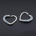 16g Clear/Pink Cubic Zirconia Heart Surgical Steel Daith Tragus Cartilage Earring piercing (Aqua)