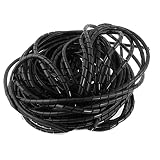 Copapa 21M 68 Ft PE Black Polyethylene Spiral Wire Wrap Tube PC Manage Cable 6mm 1/ 4'' for Computer Cable, Car Cable (Dia 6MM-Length21M, Black)