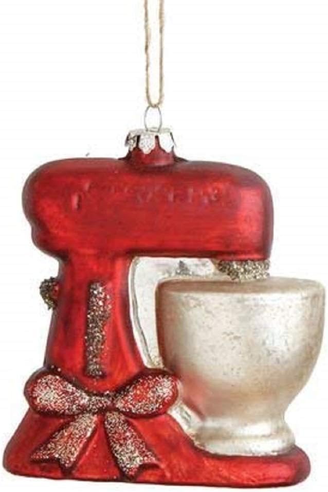 Creative Co-op Kitchen Mixer Glass Hanging Ornament