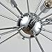 mirrea Vintage Metal Large Dimmable Sputnik Chandelier with 18 Lights Chromed Finish