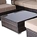 Outsunny 9pc Outdoor Patio Rattan Wicker Sofa Sectional & Chaise Lounge Furniture Set - Desert Sand