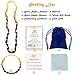 Baltic Amber Teething Necklace and Bracelet Set for Baby (Unisex - Rainbow - 12.5 Inches / 5.5 Inches) - 100% Authentic Amber Necklace and Amber Teething Anklet for Infant & Toddler