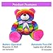 The Noodley Light Up Rainbow Teddy Bear Stuffed Animal LED Plush Night Light Sleep Toy for Girls Birthday (16 inch)