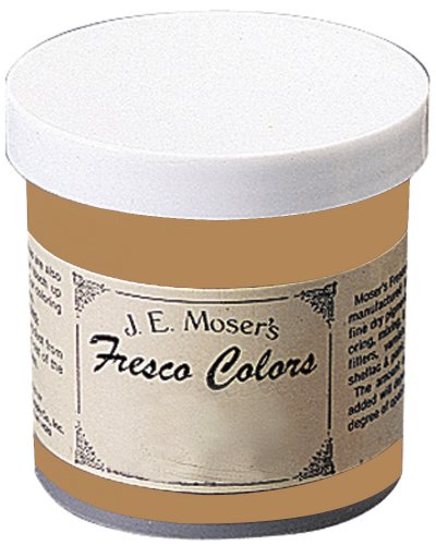 J.E. Moser's 848250, Finishes, Wood Stains & Dyes, Golden Ochre Yellow Fresco Colors, 1 Oz