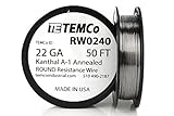 TEMCo Kanthal A1 wire 22 Gauge 50 Ft Resistance AWG A-1 ga