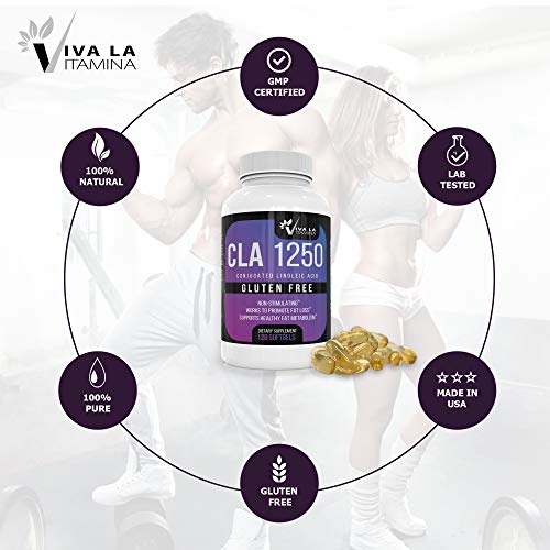 CLA 1250 mg, HighPotency Conjugated Linoleic Acid (120 Softgels