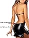 itissexy Leather Lingerie Women Backless Bodysuits Sexy Clubwear Leather Outfit Lingerie Set Black