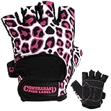 Contraband Pink Label 5297 Womens Design Series Leopard Print Lifting Gloves (PAIR)