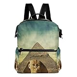 Egyptian Sphinx And Pyramid Rucksack Canvas Satchel
