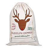 TGS Gems with Drawstring Tie Closure | 39” x 27” Santa Sack, Stocking Stuffers (1 PC), Elk